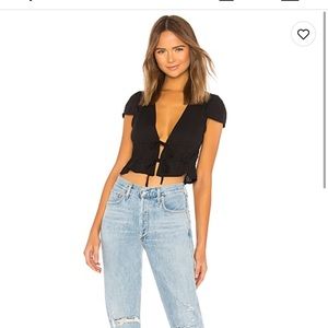Black tie top. NEVER WORN